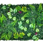 Jardín Vertical Cesped Artificial Flores Muro Verde 40x60cm