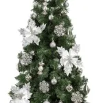 Arbol De Navidad Decorado Slim Verde 1,50mt + Kit Decoracion
