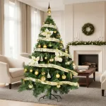 Arbolito Navidad Montañes Deluxe 1.50mts Con Adornos Oro