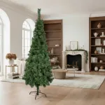 Árbol De Navidad Tronador Slim Verde 1.80mts Base Metal