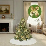 Adorno Colgante Navidad Moño 9cm Para Decoración Navideño X4