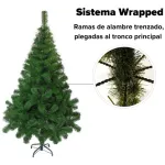 Arbol Denavidad Tronador De Lujo 1.20mts Base Metal Color Verde