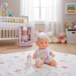 Muñeco Bebe Bebote Luna Infantil 22cm Con Pijamas Cute Baby