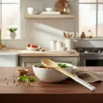 Cuchara De Madera Bambu Cucharon 30cm Utensilios De Cocina