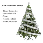 Arbol De Navidad Tronador Lujo 1,50mts Con Adornos Kit X40