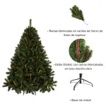 Árbol De Navidad Alpino 1.5mts Base Metálica Color Verde