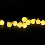 Luces De Navidad X20 Bolitas A Pilas Guirnalda Led 3mts Luces Calidas