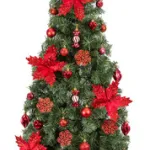 Arbol De Navidad Decorado Slim Verde 1,80mt + Kit Decoracion