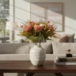 Ramo Crisantemos Flores Artificiales 30cm Decoración X1