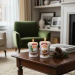 Vela Navideña Portavela Pesebre Deco Navidad Ceramica X1u.