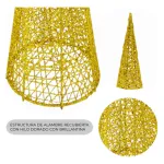 Pino Alambre Cono Navideño Decoración Adorno Navidad 40cm