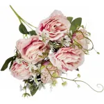 Ramo De Rosas Flores Artificiales 35cm Decoración X1