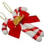 Adorno Colgante Baston De Caramelo Para Arbol De Navidad