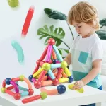 Juego De Bloques Magnéticos Para Armar X42 Piezas Educativo Didáctico Infantil Con Barras Y Esferas Imanes 3d Construcción Creativa Regalo Niños Y Niñas Levys Bazar