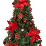 Arbol De Navidad Decorado Slim Verde 1,50mt + Kit Decoracion