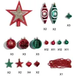 Navidad Adornos X73 Bolas Estrellas Figura Puntal Decoración