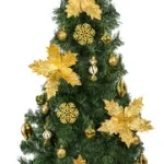Arbol De Navidad Decorado Slim Verde 1,50mt + Kit Decoracion