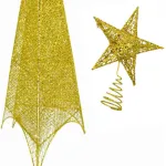 Arbol De Navidad Cono + Puntal Estrella Adorno Navideño 95cm