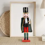 Cascanueces Soldado 38 Cm De Madera Adorno Navideño
