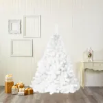 Arbol De Navidad Extra Lujo Patagonia Blanco 1,30 Mts Con Base Metálica
