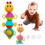 Sonajero Bebe Oruga Musical Movil Luz Sonido Didactico Color Amarillo