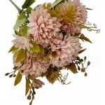 Ramo Crisantemos Flores Artificiales 30cm Decoración X1
