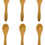Set X6 Copetineros De Vidrio Y Madera Con Cucharitas