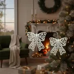 Adorno Colgante Navidad Moño Para Decoración Navideño X2