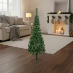 Árbol De Navidad Tronador Slim Verde 1.50mts Base Metal