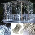 Cortina Led X300 Luces Navidad Bodas 3x3 Mts 12 Tiras 220v