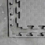 Piso Goma Eva Gym 1m2 Encastrable 20mm Con Borde Antigolpes