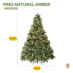 Arbol De Navidad Pino Natural Amber 1.80mts Pino Frondoso