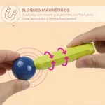 Juego De Bloques Magnéticos Para Armar X42 Piezas Educativo Didáctico Infantil Con Barras Y Esferas Imanes 3d Construcción Creativa Regalo Niños Y Niñas Levys Bazar