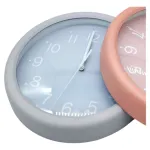 Reloj Decoración Pared De Metal C/vidrio 24cm A Pila