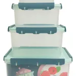 Set X4 Tupper Hermético Organizador Plástico Frio/caliente