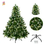 Arbol De Navidad Pino Natural Nevado Con Berry 1.80mts
