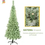 Arbol De Navidad Decorado Slim Nevado 1,80m + Kit Decoracion