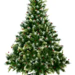 Arbol De Navidad Pino Natural Nevado Con Berry 1.80mts