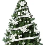 Arbolito Navidad Montañes Deluxe 1.80mts Con Adornos Plata