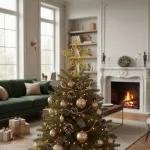 Puntal Estrella Adorno Para Árbol De Navidad 25cm