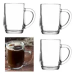 Set X4 Tazas De Cafe Doble Vidrio 430ml Mug Transparente