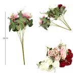 Ramo De Rosas Flores Artificiales 35cm Decoración X1