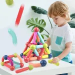 Juego De Bloques Magnéticos Para Armar X42 Piezas Educativo Didáctico Infantil Con Barras Y Esferas Imanes 3d Construcción Creativa Regalo Niños Y Niñas Levys Bazar