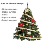Arbol Navidad Extra Lujo Patagonia 1.50mts Con Adornos X60