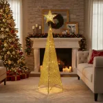 Arbol De Navidad Cono + Puntal Estrella Adorno Navideño 95cm