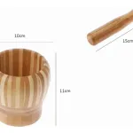 Mortero De Madera Para Moler Con Pilón Moledor Machacador