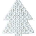 Adorno Para El Arbol De Navidad Arbolito Blanco 7cm X3u