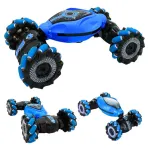 Auto Control Remoto Luces Led Vehículo Acrobático Giro 360° Color Azul Personaje Auto Acrobata