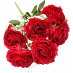 Ramo De Rosas Flores Artificiales 35cm Decoración X1