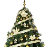 Arbolito Navidad Extra Lujo Patagonia 1.30mt Con Adornos Oro